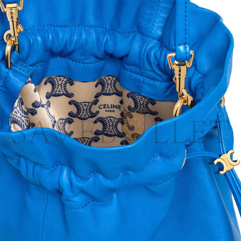 CELINE SMALL CRYSTAL POUCH IN LAMBSKIN 123662J79.07QH (32*29*0.5cm)